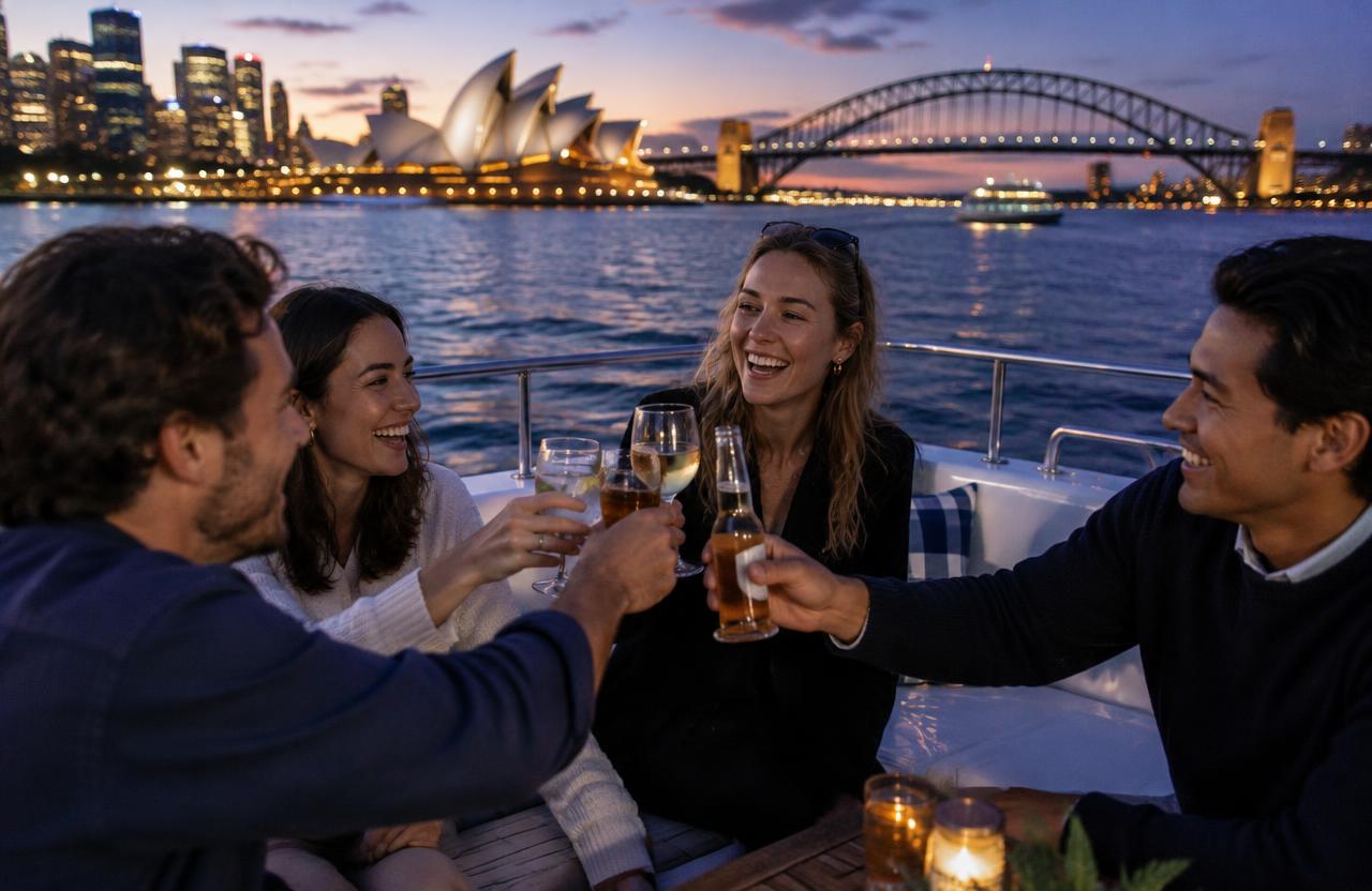 Drinks on Sydney Harbour